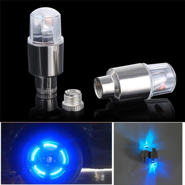 PREMIUM LED LIGHTS FOR WHEEL VALVE CAPS CARS/BIKES