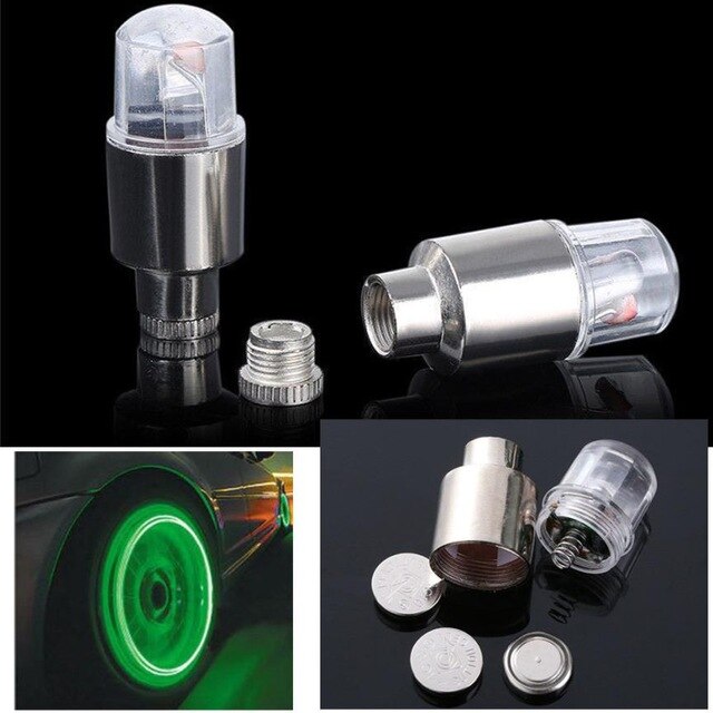 PREMIUM LED LIGHTS FOR WHEEL VALVE CAPS CARS/BIKES